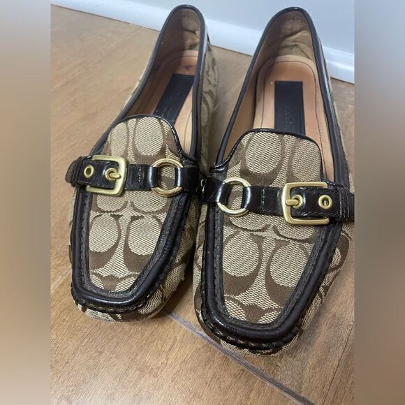 Coach Logo Flat Loafers - Picture 1 of 6